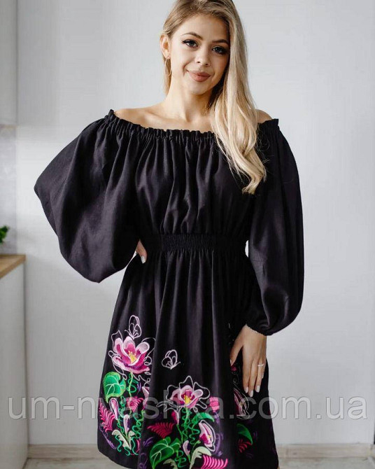 Платье вышиванка черное Эмилия Кривой Рог - изображение 8