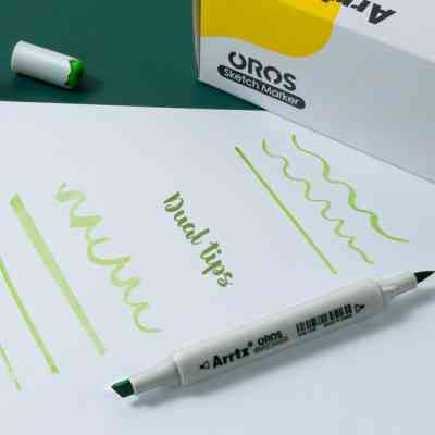 Художественный маркер Arrtx Спиртовые Oros ASM-03GN 24 цвета, зеленые оттенки (LC302512) Винница