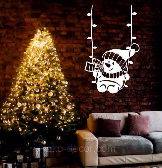 Декоративне настінне Панно «Сніговик», Декор на стену Київ - фото 1