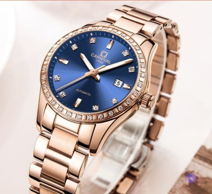 Годинник жіночий наручний механічний Carnival Maldives Beige Flower (2 ремінці) Вінниця - фото 15