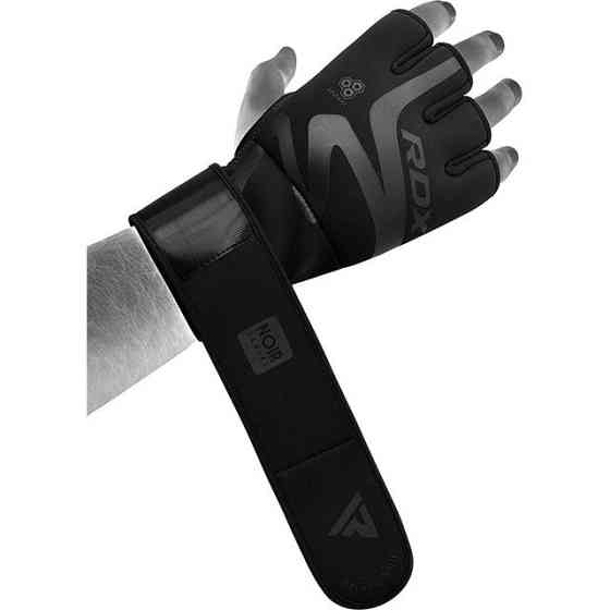 Неопренові тренувальні рукавички RDX T15 NOIR для єдиноборств та роботи на мішку Black L Каменское