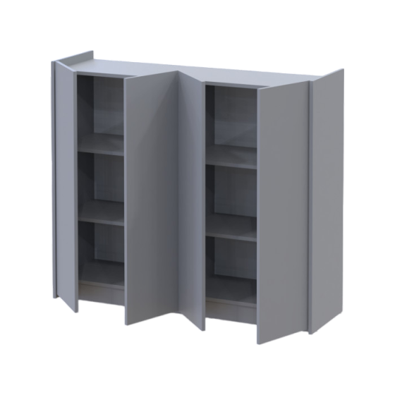 Тумба для обуви Doros Кассель Серый 4 ДСП 128х40х110 (41516226) Днепр