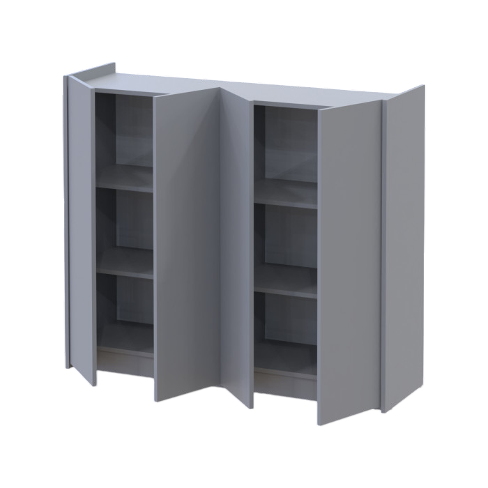 Тумба для обуви Doros Кассель Серый 4 ДСП 128х40х110 (41516226) Днепр - изображение 3