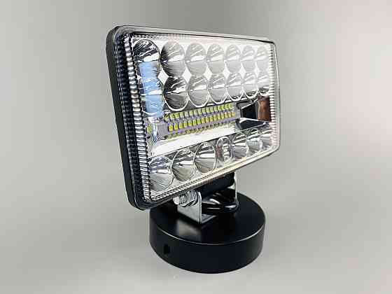 Фара LED квадратная 108W 6000K (36 диодов) (12.7см х 8.9см) (ближний + дальний)ОБЛЕГЧЕННЫЙ КОРПУС! Мукачево