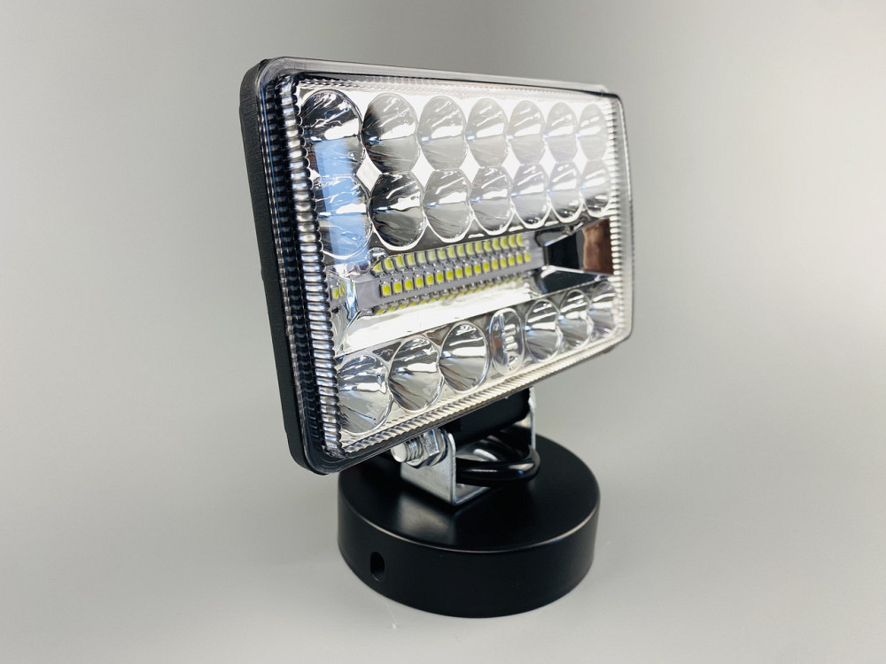 Фара LED квадратная 108W 6000K (36 диодов) (12.7см х 8.9см) (ближний + дальний)ОБЛЕГЧЕННЫЙ КОРПУС! Мукачево - изображение 3