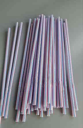 Трубочка для напоїв з вигином d4.8 24см Смуга (200 шт) Харків
