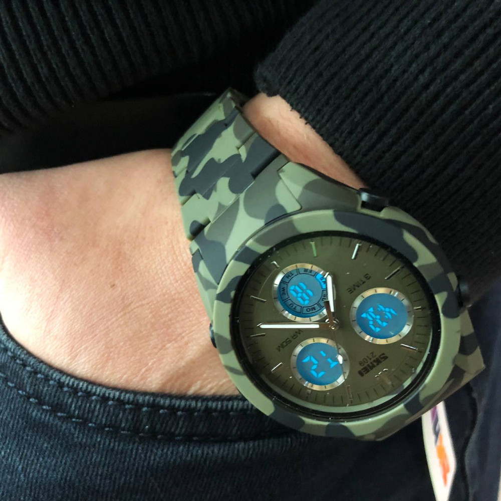 Армійські електронні годинники SKMEI, Практичні чоловічі годинники Армійські протиударні RO-27 Івано-Франківськ - фото 10