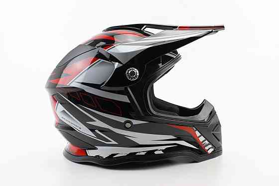 Шолом кросовий/ендуро/АТV BLD-819-7 S (55-56см), ЧОРНО-ЧЕРВОНИЙ Киев