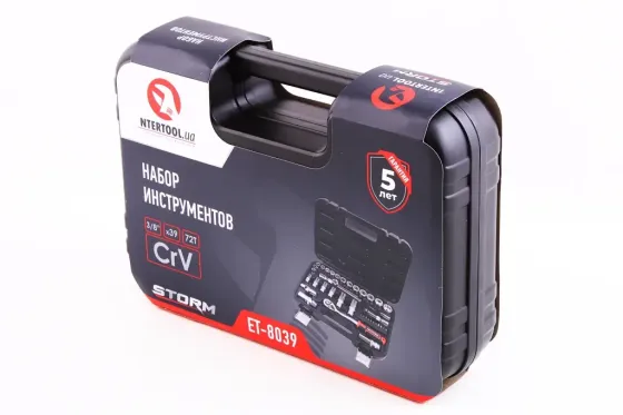 Набір голівок і насадок 39 ед. Intertool Storm 3/8 6-г. 8-22мм Вінниця