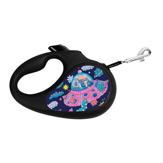 Повідець-рулетка для собак WAUDOG R-leash, малюнок "Рік і Морті 1", XS, до 12 кг, 3 м, світловідбивна стрічка Вінниця