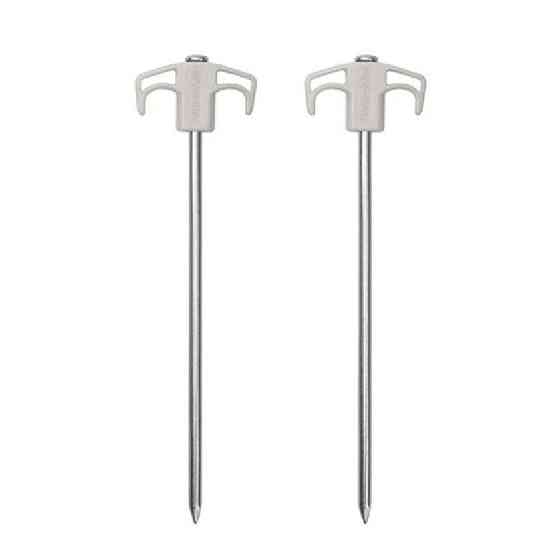Кілки металеві Naturehike NH21YW133, 25 см, білі 2 шт. Киев