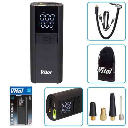 Компресор ViTOL K-35 3в1 з павербанком, ліхтарем, 7.4V, 8000mAh Харків