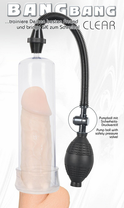 Вакуумна помпа - Bang Bang Penis Pump Clear Sex Aura Київ - фото 7