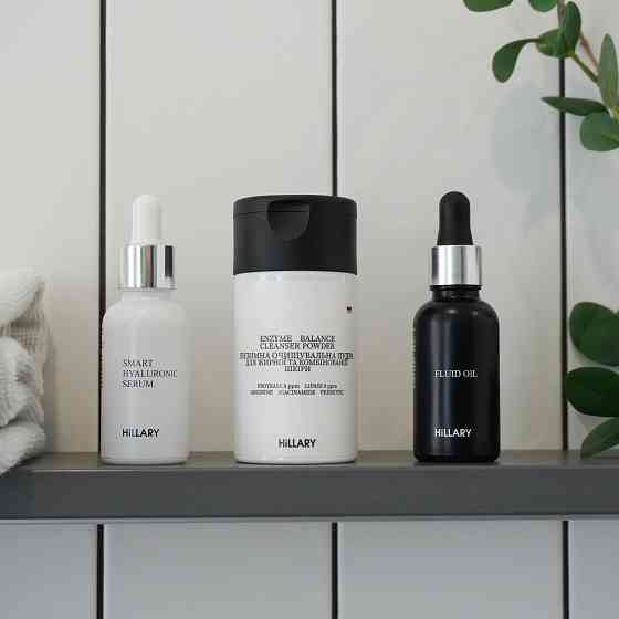 Набір Ензимне очищення та зволоження для жирної та комбінованої шкіри + Олійний флюїд Hillary Київ