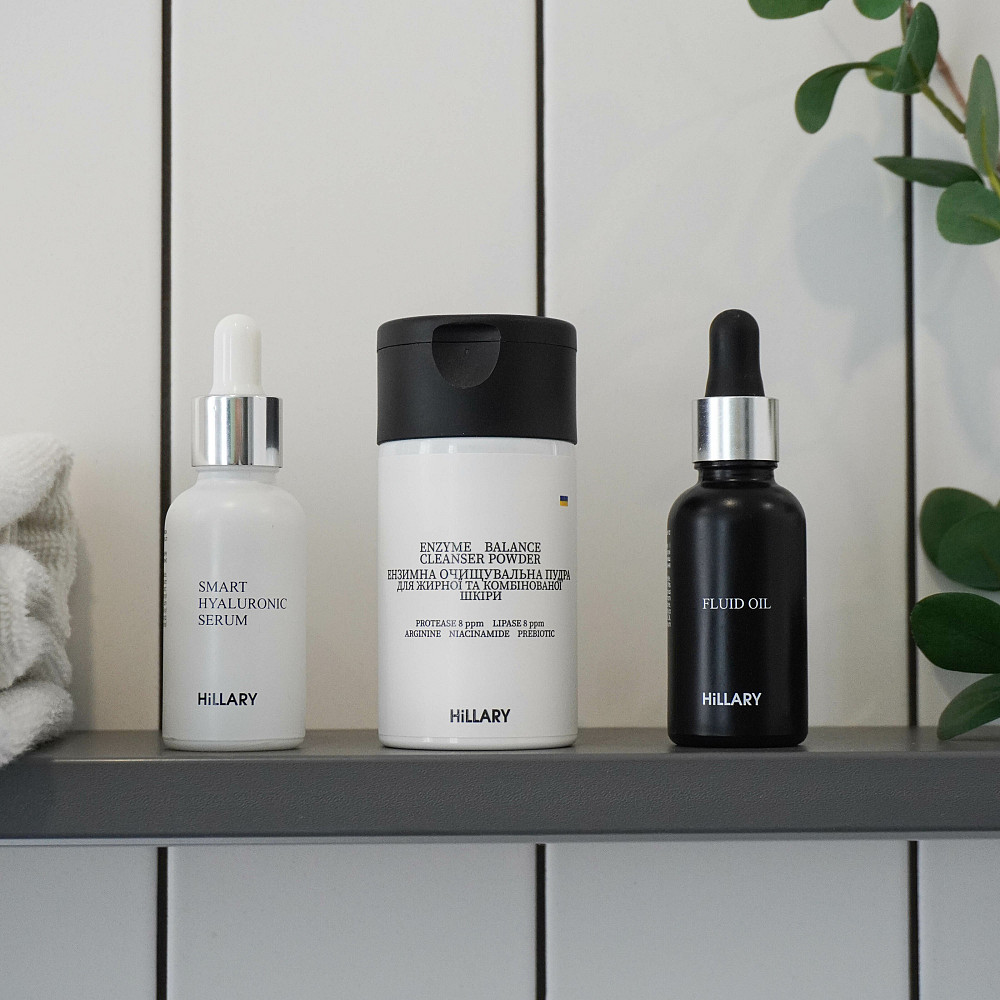 Набір Ензимне очищення та зволоження для жирної та комбінованої шкіри + Олійний флюїд Hillary Київ - фото 3