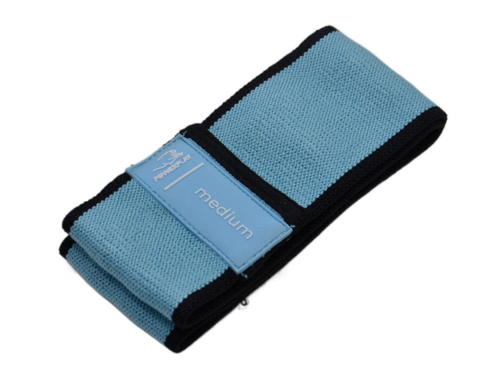 Тканева гумка для фітнесу спорту тренувань реабілітації PowerPlay 4111 Hip Band L Light 76cm Київ - фото 6