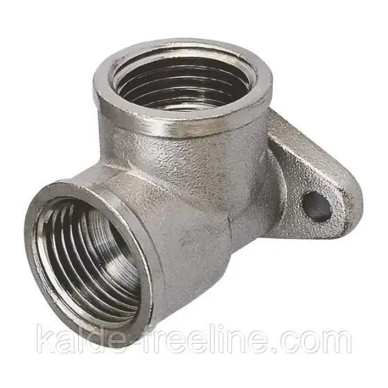 Кутник латунний 1/2" настановний (нікель) Харків