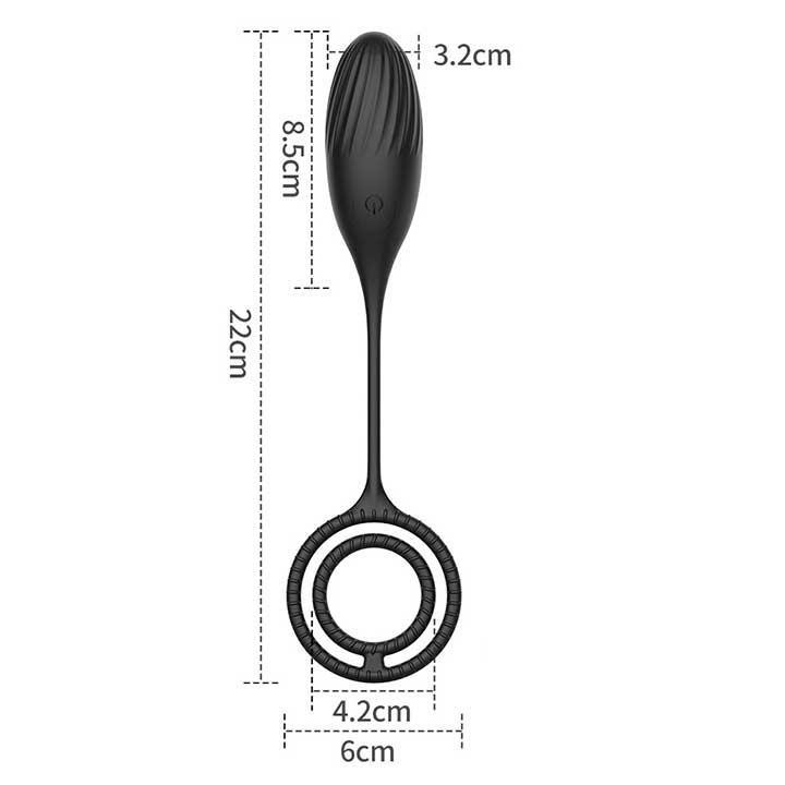 Вібратор Kinky 3 в 1: ерекційне кільце з масажером простати, вібратор для пар, віброяйце Вінниця - фото 15