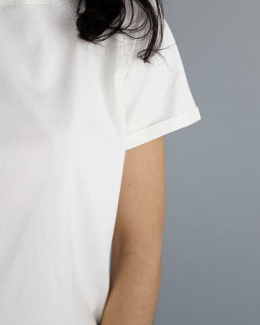 Базова футболка жіноча котон Молочний S Харків - фото 9