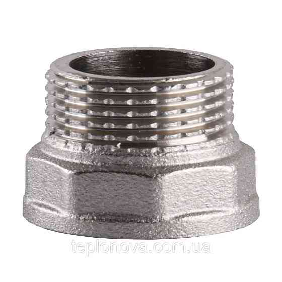 Переходник никелированный 1″ВР х 1″НР штампованный А0608А(нк) VA Черновцы