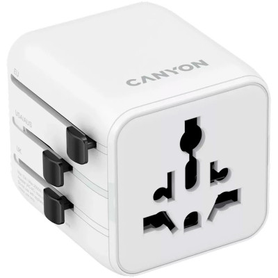 Перехідник Canyon Travel Adapter OnTour One EU/UK/US/AUS White (CNS-TA1005W) Вінниця - фото 1