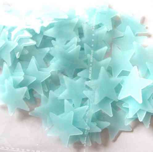 Люминесцентные звездочки 95 штук 3 см голубой Киев