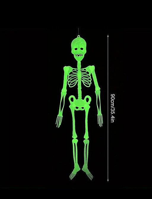 Скелет на Хэллоуин 90 см салатовый Киев - изображение 2