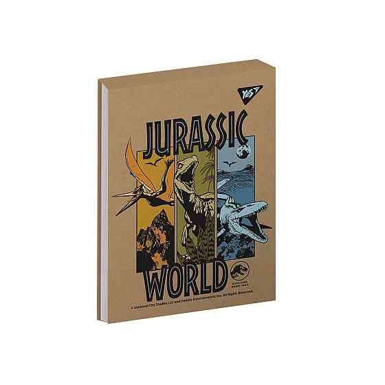 Блокнот А6/80 арк."Yes" # клей, білила Jurassic World крафт, 151914, шт Київ