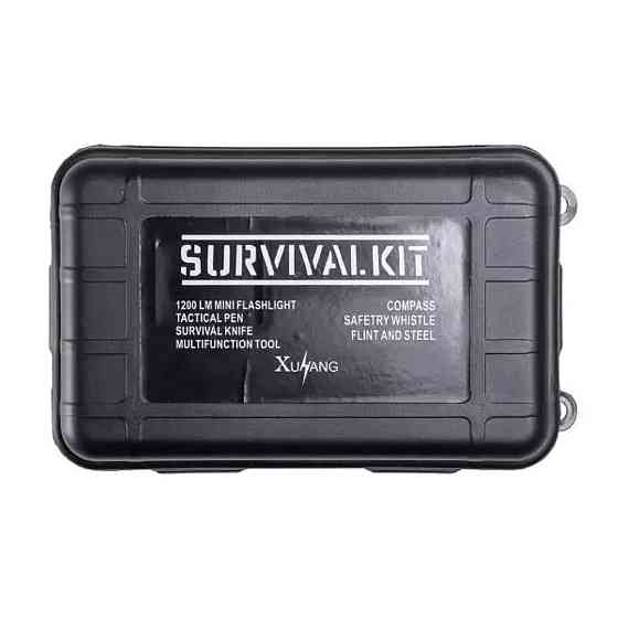 Туристичний набір для виживання в пластиковому чохлі 18х11х5 см похідний набір інструментів для кемпінгу Lugi HP-D-1 Коломия