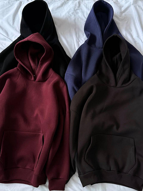 Жіноче базове оверсайз худі турецьке тринитка пін'є Індиго Одеса - фото 1