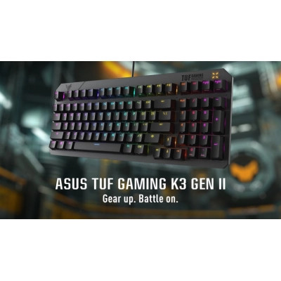 Клавиатура ASUS TUF Gaming K3 Gen II Opti-Mech RGB Red Switches USB UA Black (90MP0390-BKMA00) Винница - изображение 7