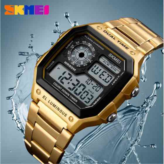Мужские часы Skmei 1335 Ripple Gold Киев