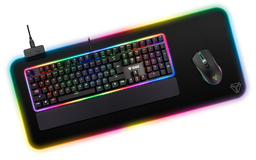 Килимок для мишi Yenkee YPM 3006 Gaming RGB pad WARP (7090583) Київ - фото 3