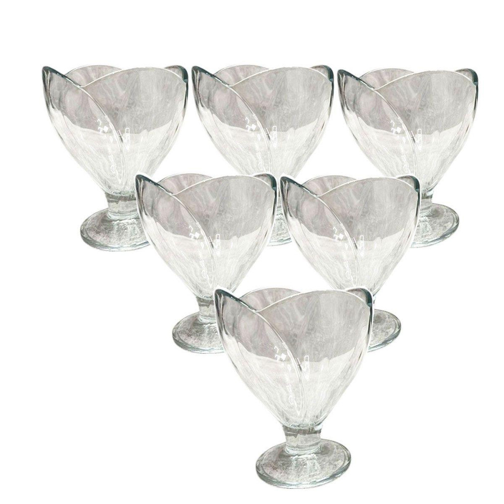 Yiwu Набір креманок на ніжці 6 шт креманки скляні для десертів, морозива, желе набір 180 мл HP- Коломыя - изображение 1