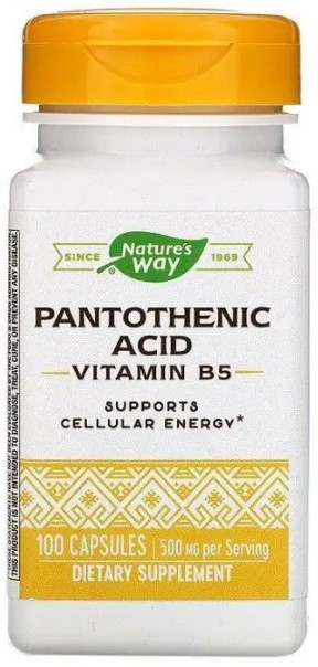 Пантотенова кислота Вітамін B5 Nature's Way Pantothenic Acid 250 мг 100 капсул Київ - фото 1