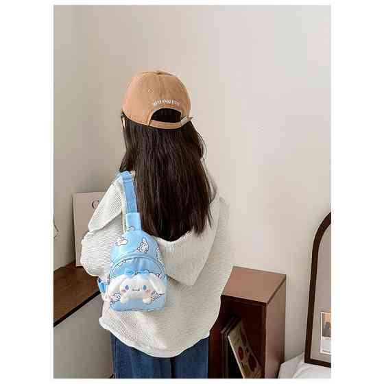 Детская сумка TD-34 Kuromi с аниме через плечо на одно отделение с ремешком Blue Киев