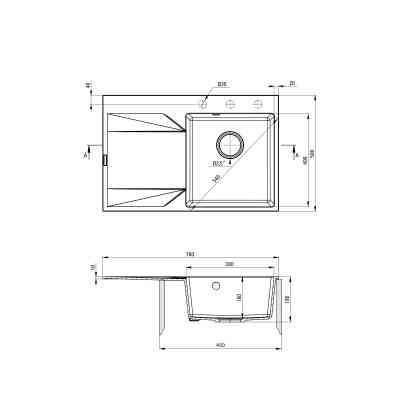 Мойка кухонная Deante Evora графіт (ZQJ_211L) Вінниця