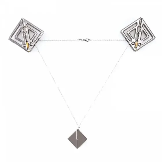 Затискачі для сосків з легкої підвіскою LOCKINK Adjustable Nipple Clamps with Light Pendant - Grey Львів