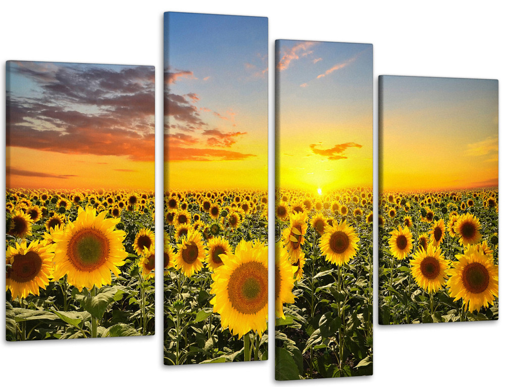 Модульная картина Подсолнухи Art-36_4 99x140 см Киев - изображение 1