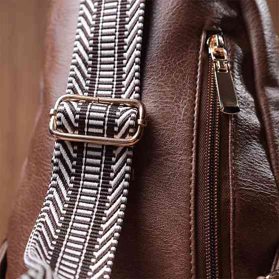 Модна жіноча сумка з однією лямкою через плече з екошкіри Vintage 22760 Коричневий Київ