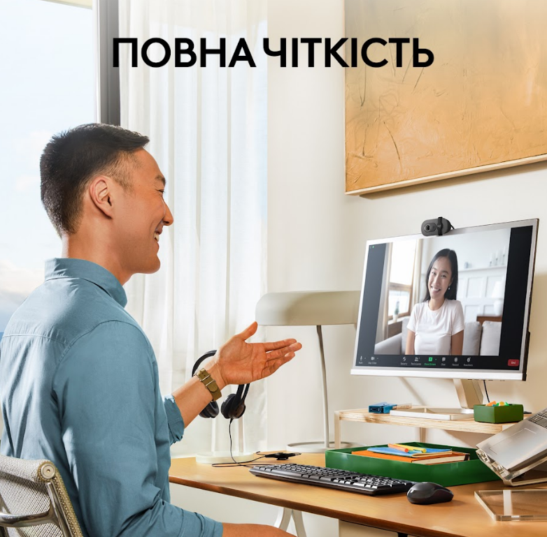 Веб-камера Logitech BRIO 100 FHD GRAPHITE (960-001585) (6914872) Київ - фото 2