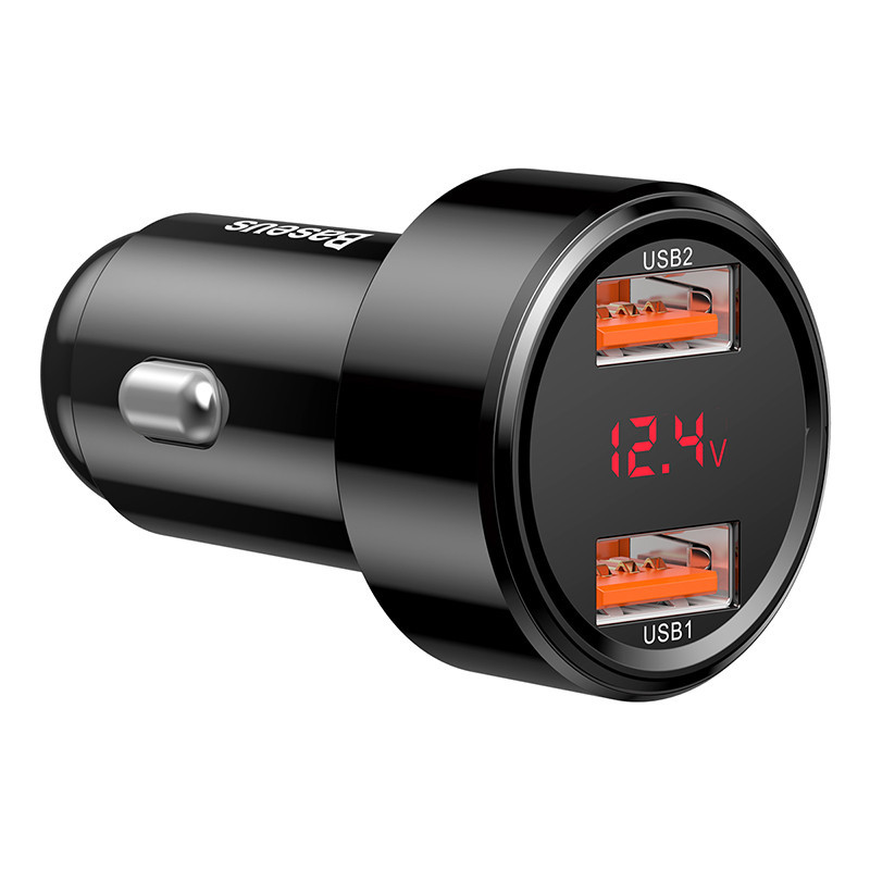 Автомобільний зарядний пристрій Baseus Magic Series Dual QC Digital Display 45W Black Київ - фото 9