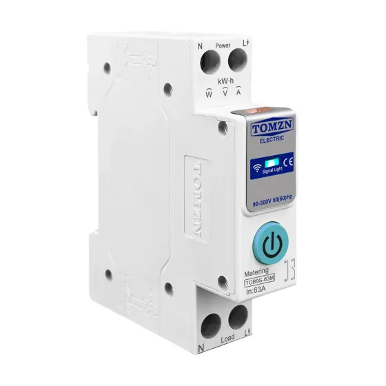 Розумний автоматичний вимикач з Wi-Fi (Tuya) TOMZN TOB9S-63M 63A з моніторингом енергоспоживання (51-00112) Киев