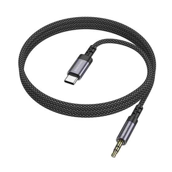 Аудио кабель BOROFONE BL24 Type-C to 3.5mm male, nylon braid, 1m, Metal Grey Одесса