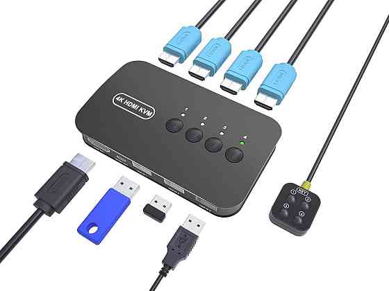 Переключатель KVM 4 порта HDMI для нескольких ПК Киев