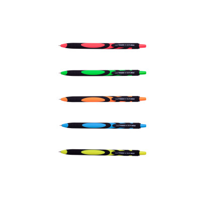 Ручка масляная Buromax автоматическая LIVE TOUCH, RUBBER TOUCH, 0,7 мм, синяя (BM.8270) Винница - изображение 1