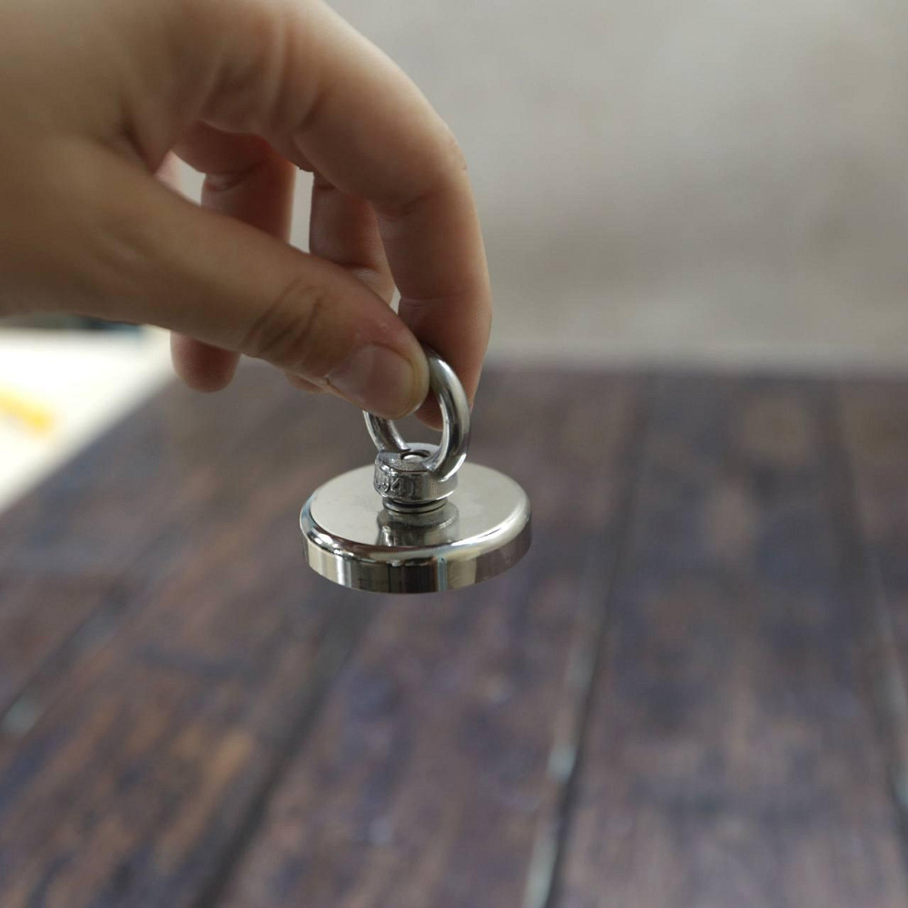 Пошуковий неодимовий магніт з кільцем 42мм,до 55кг,у корпусі SBR Київ - фото 7