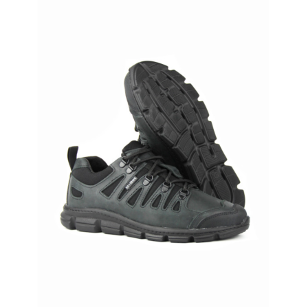 Чоловічі військові шкіряні кросівки ГРІЗЛІ демісезонні чорні, тактичні водостійкі шкіряні кросівки Львів