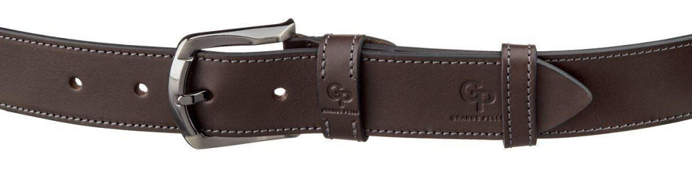 Ремінь чоловічий джинсовий Коричневий (GRANDE PELLE) Київ - фото 6