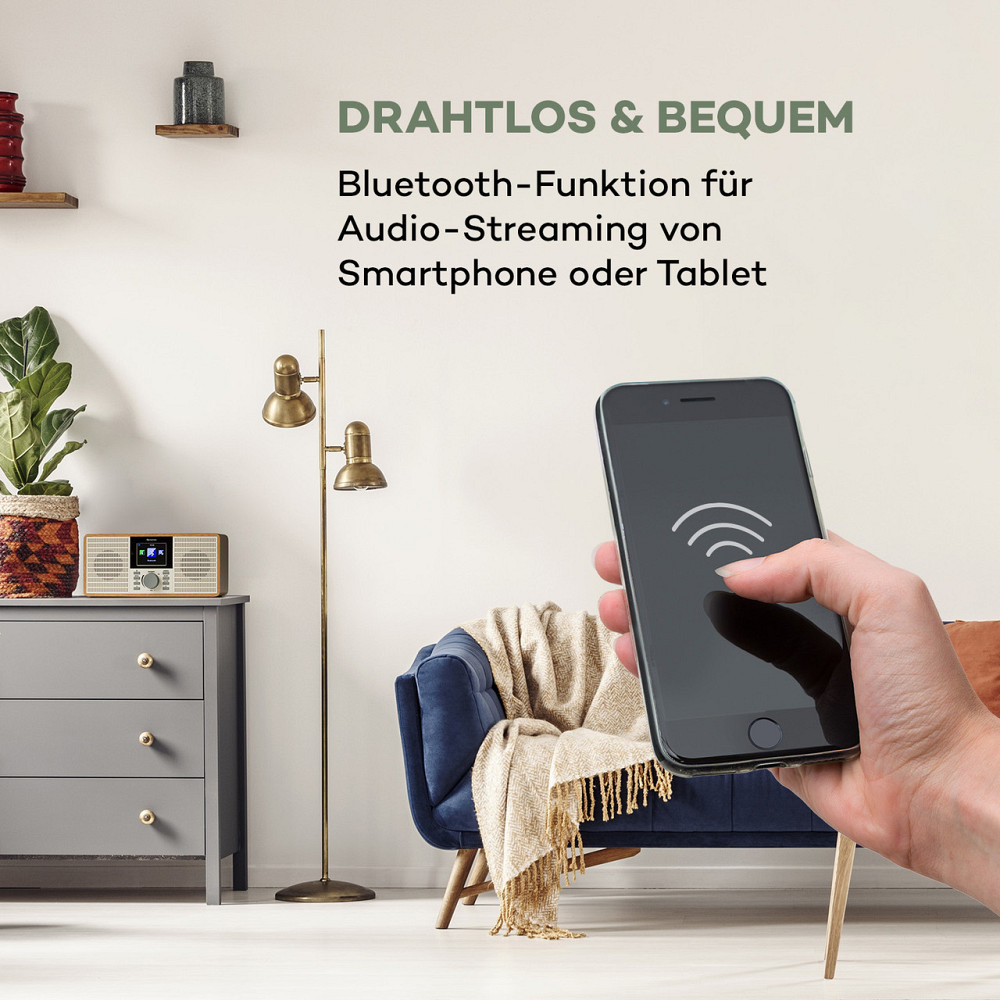 IR-260 інтернет-радіо WLAN USB AUX UPnP 2,8" HCC дисплей пульт дистанційного керування дерево коричневий Рівне - фото 3